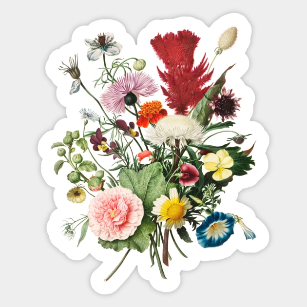 Bouquet of Flowers by an anonymous artist (1680). Sticker by T-SHIRT-2020